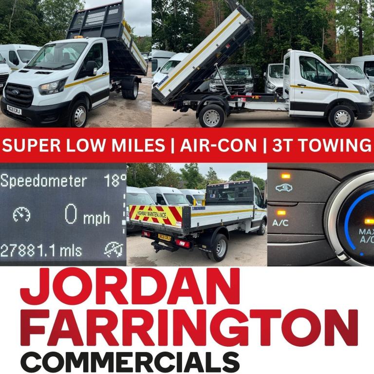 2021 FORD TRANSIT 350 EURO 6 ALLOY BODY RWD DRW SINGLE CAB TIPPER **AIR-CON**