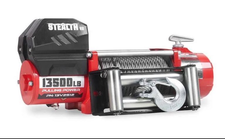 Stealth V2 13500lb Winch - 12v Steel Rope