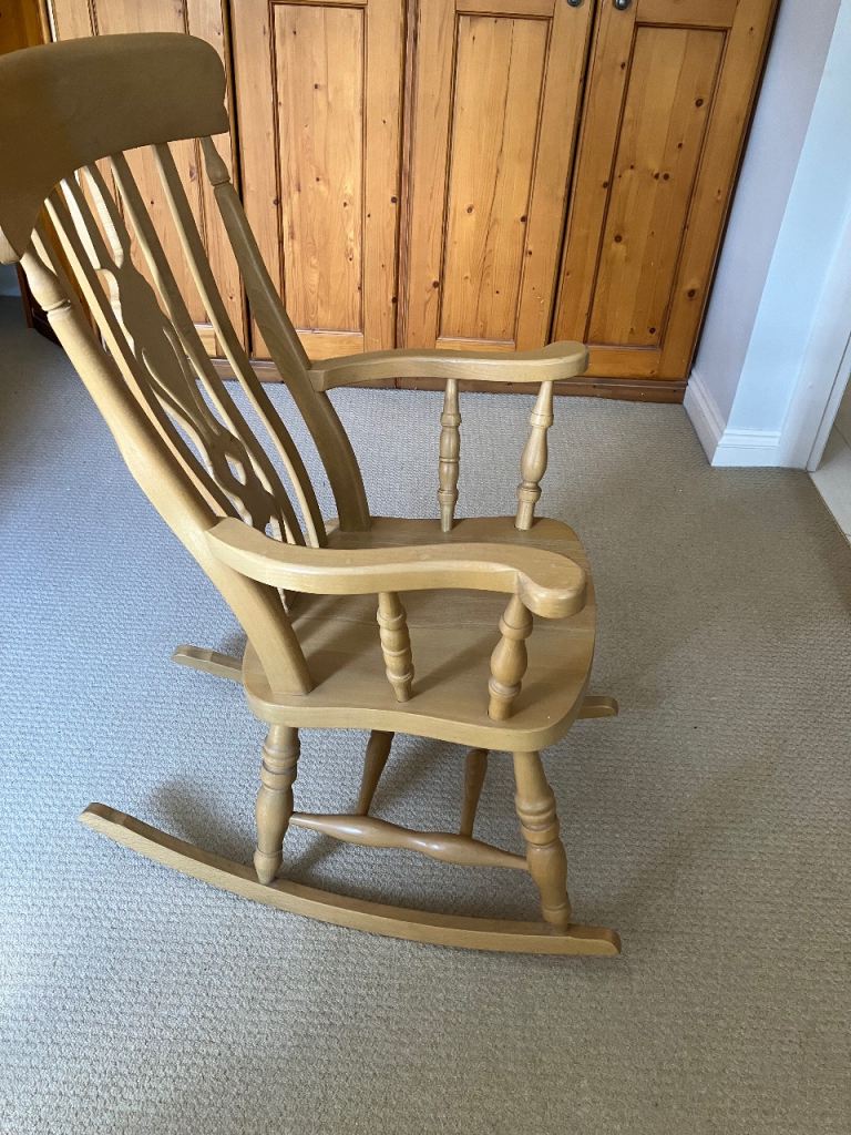Never used solid wood rocking chair