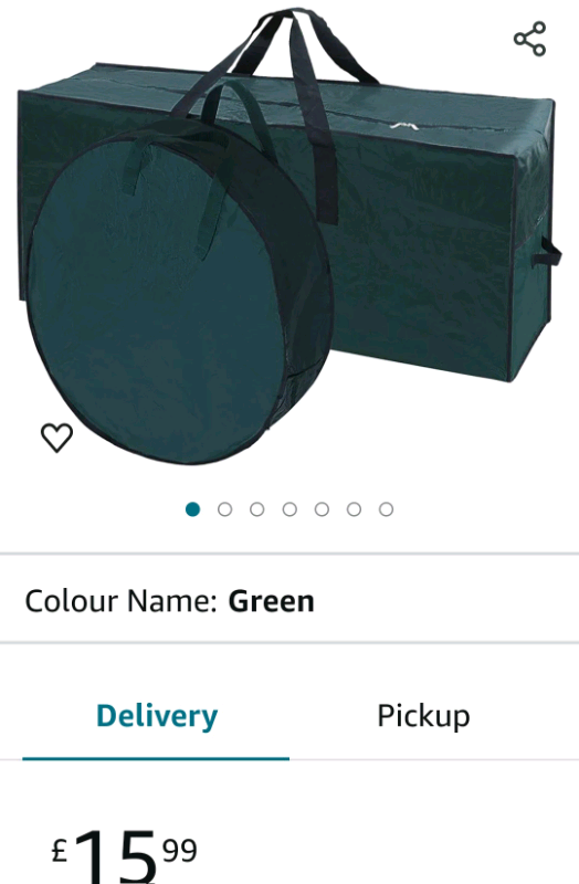 Bnip waterproof Christmas tree storage bag with wreath bag