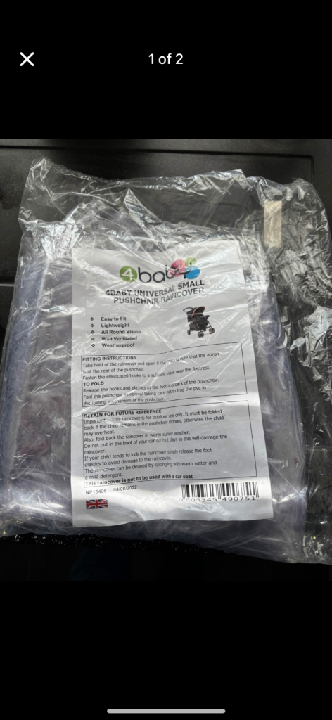 Pushchair rain cover brand new 