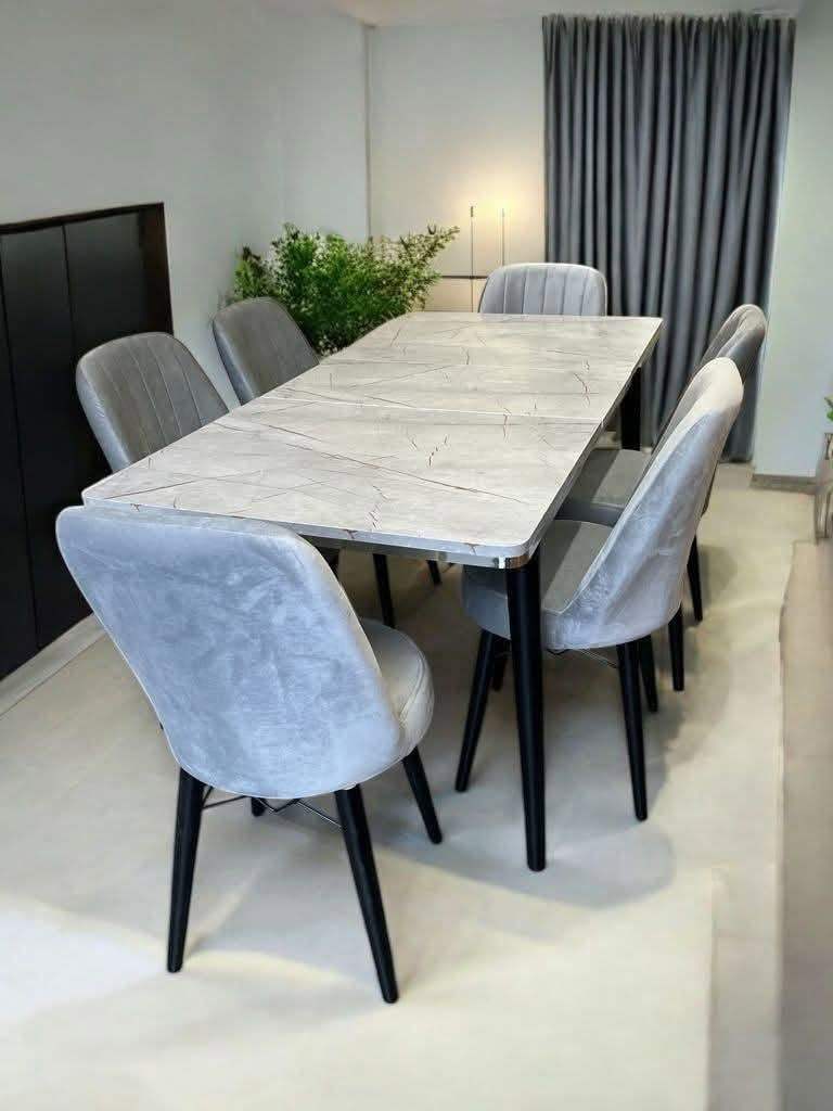  Grey Dining Table and Chairs Set