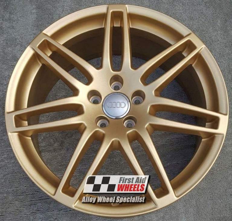 R328AGS Swap AUDI A6 C6 4F 4X 19'' GENUINE LE MANS SATIN AURUM GOLD ALLOY WHEELS