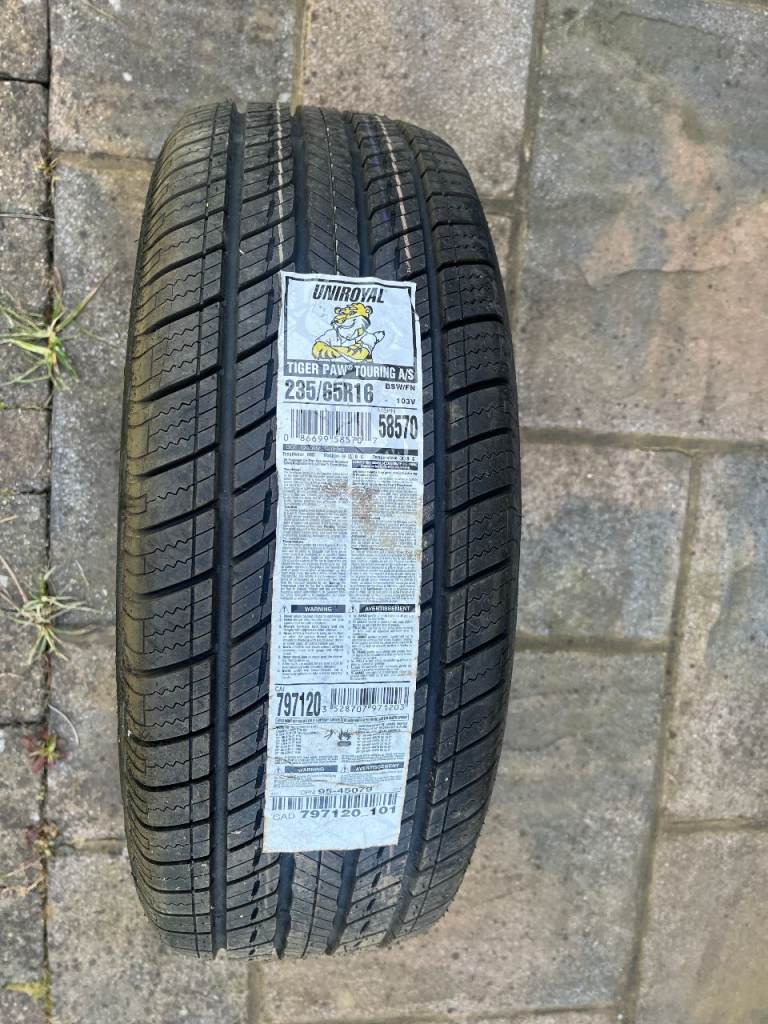 Uniroyal Tiger Paw All Season Tyres 235/65R16 103V: Brand New with Stickers