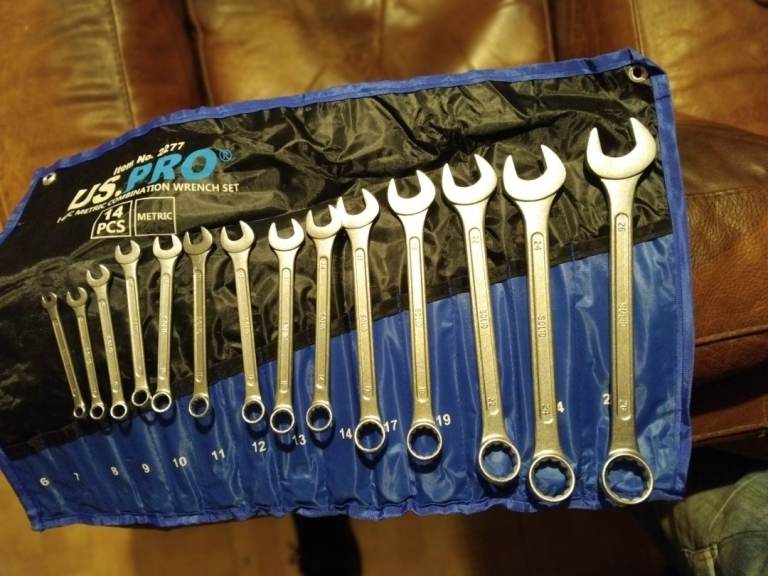 US PRO 14 Piece Combination Wrench Set – Metric, Brand New