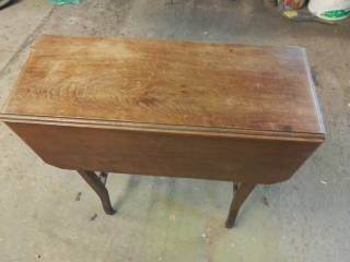image for antique drop leaf swivel top coffee / occasional  table