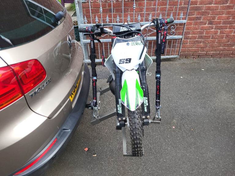 Bike rack for small wheeled dirt bikes