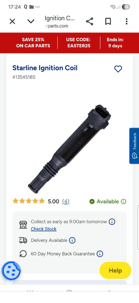 Vauxhall Corsa 3 x Coil Packs