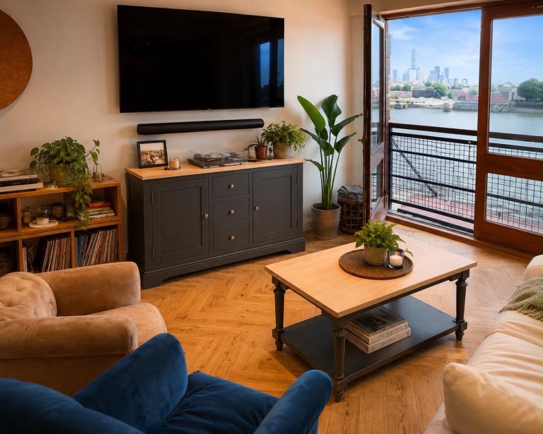 Price dropped! Charcoal Sideboard / TV Unit – Excellent Condition – Wapping, London
