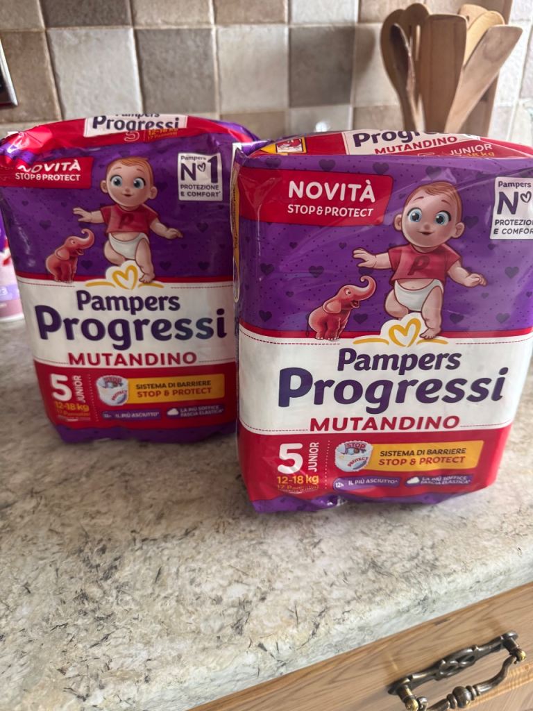 Pampers Progressi Mutandino Nappies Size 5 (12-18kg) – New