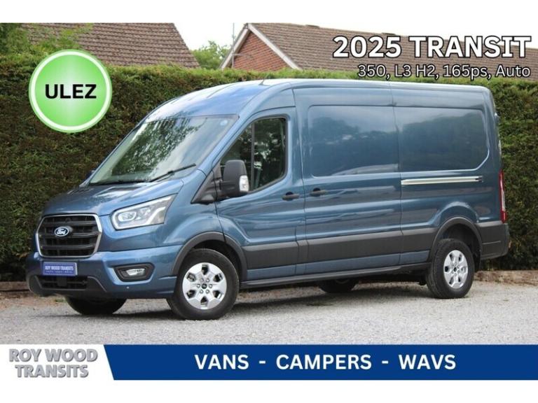 2025 Ford Transit 350 L3 H2 Limited 165ps Euro 6 AUTOMATIC - Long Ford Warranty large van Diesel ...