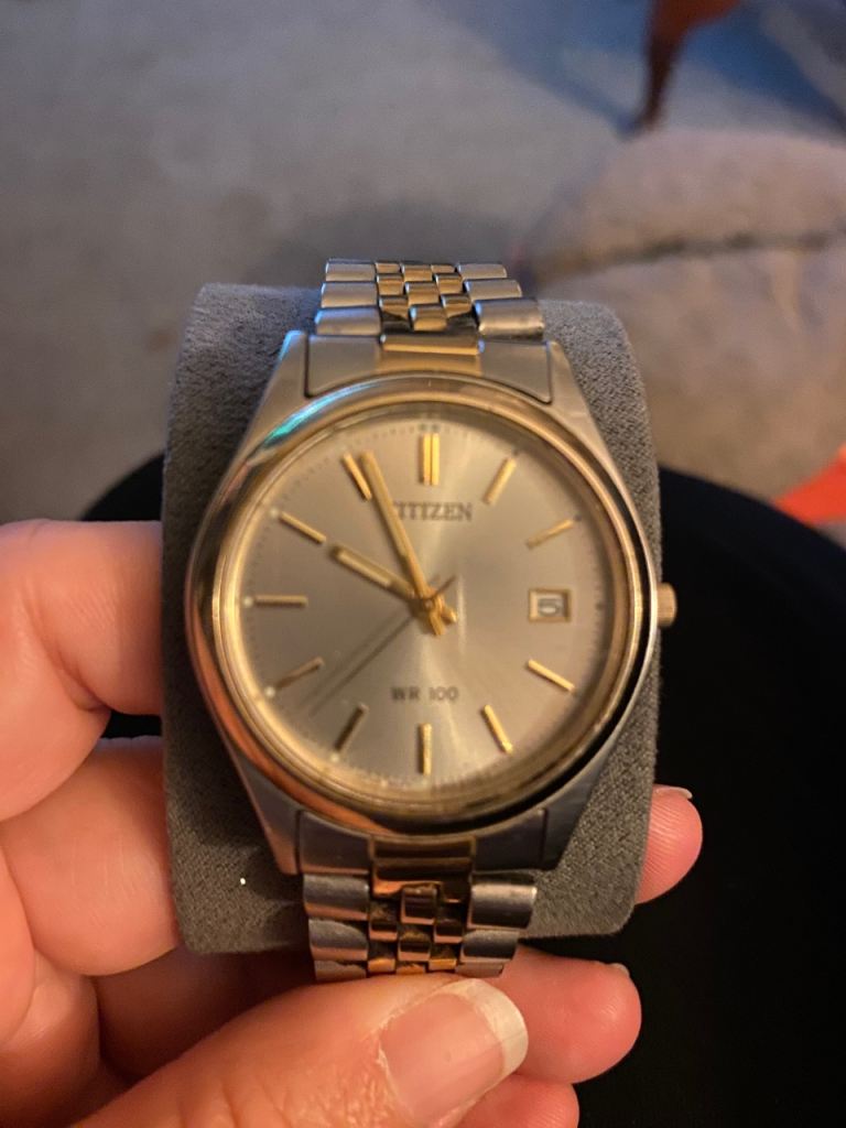 Citizen Unisex Vintage Quartz Date Slim Line Two/Tone Bracelet
