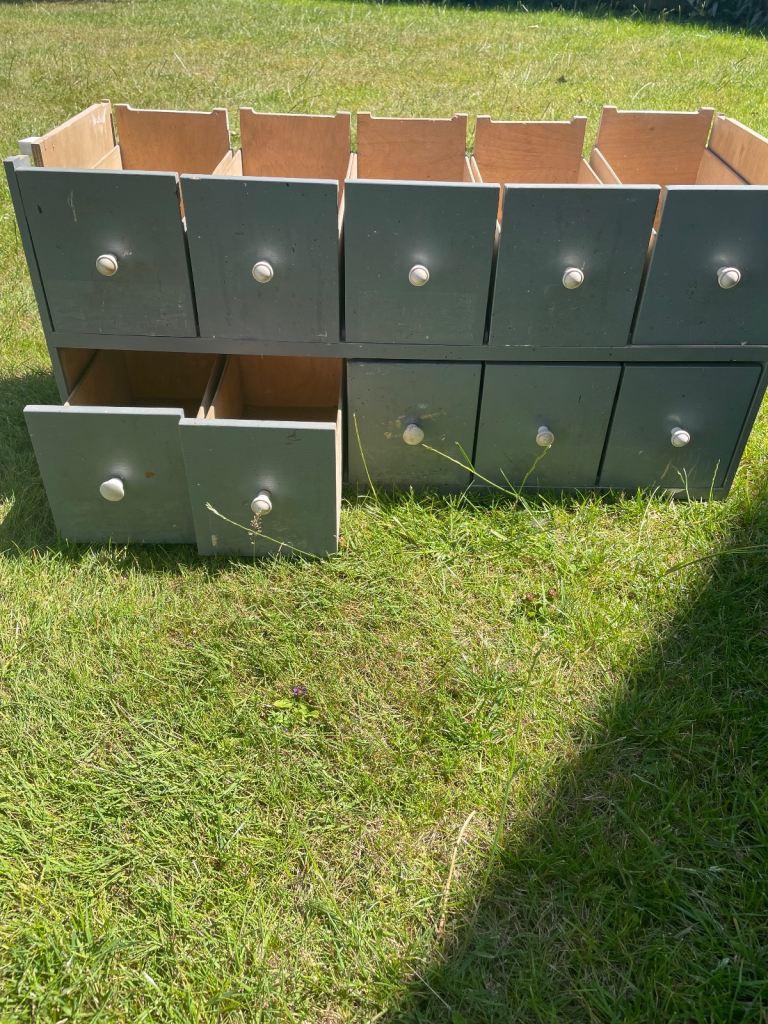 Wooden storage drawers 