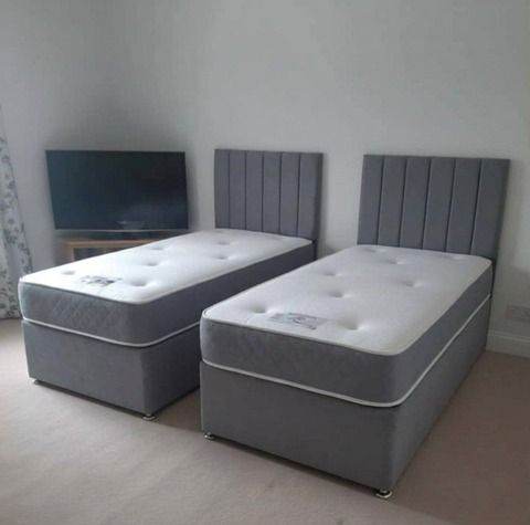 3ft Single BRAND NEW Divan Bed With Mattress including Headboard BUY NOW 