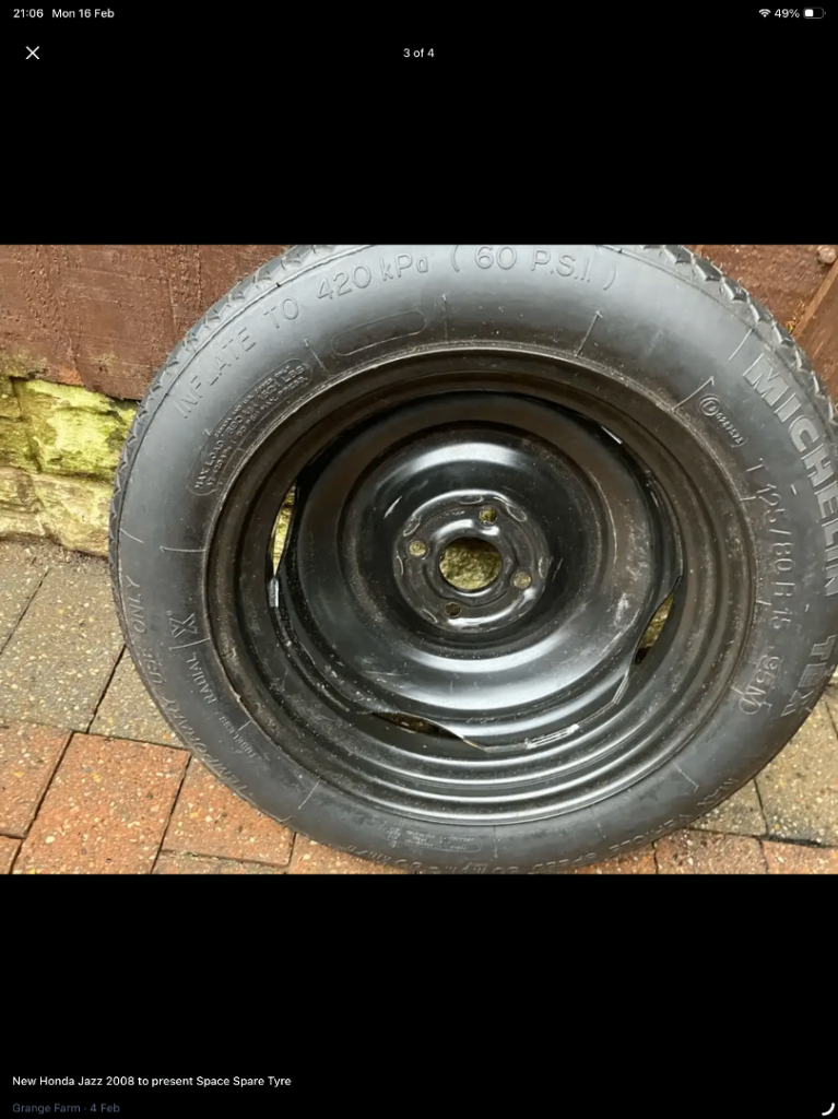 £30 Space saver spare tyre