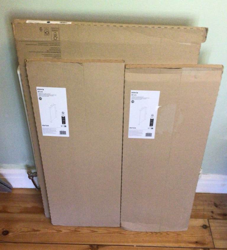 B&Q "STEVIA" Midnight Blue Kitchen Cabinet End Panels x 3 BOXED Never Opened