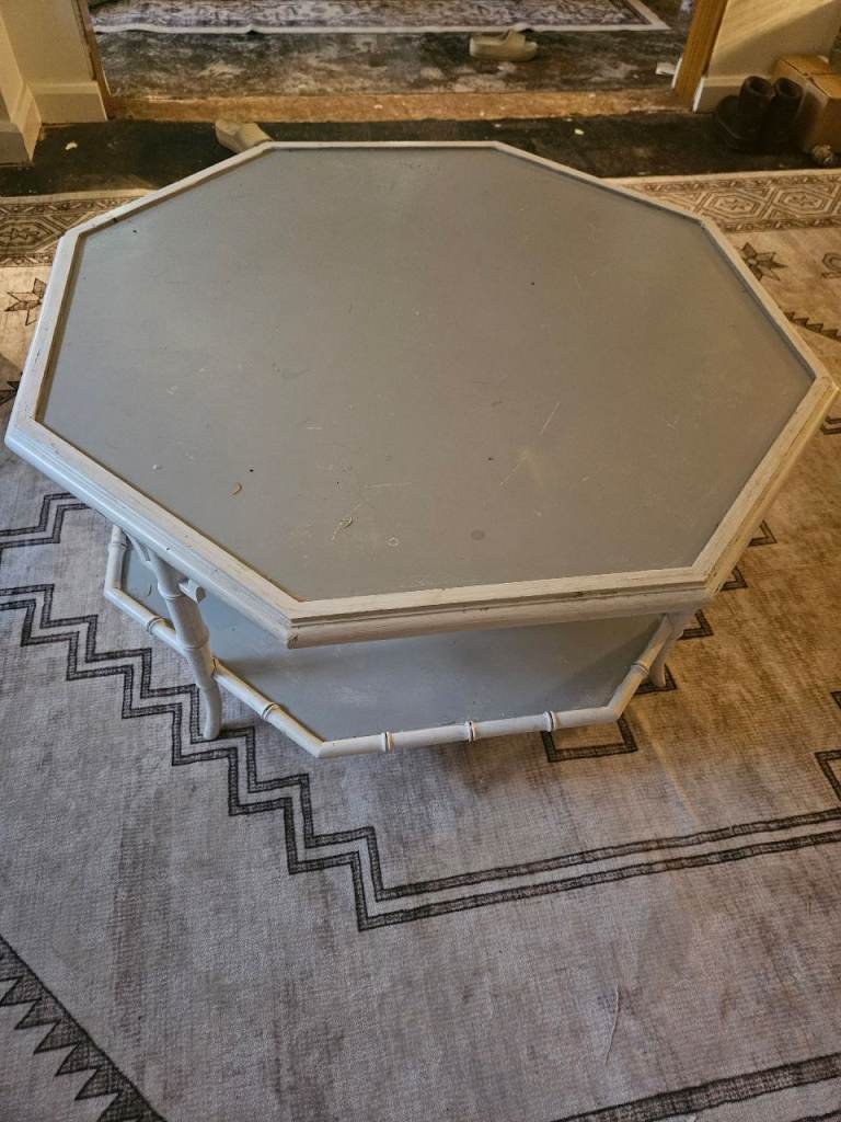Octagonal Bamboo Coffee Table