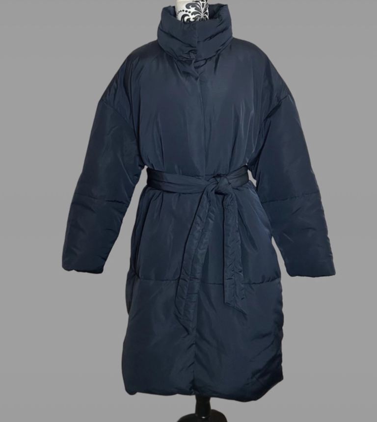 Daily Ritual Padded Belted Puffer Coat Size XL