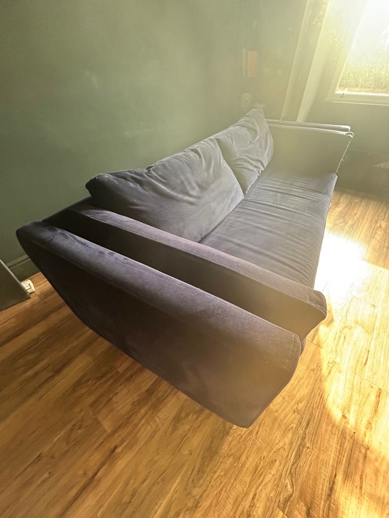 Beautiful velvet sofa from Sofa Workshop