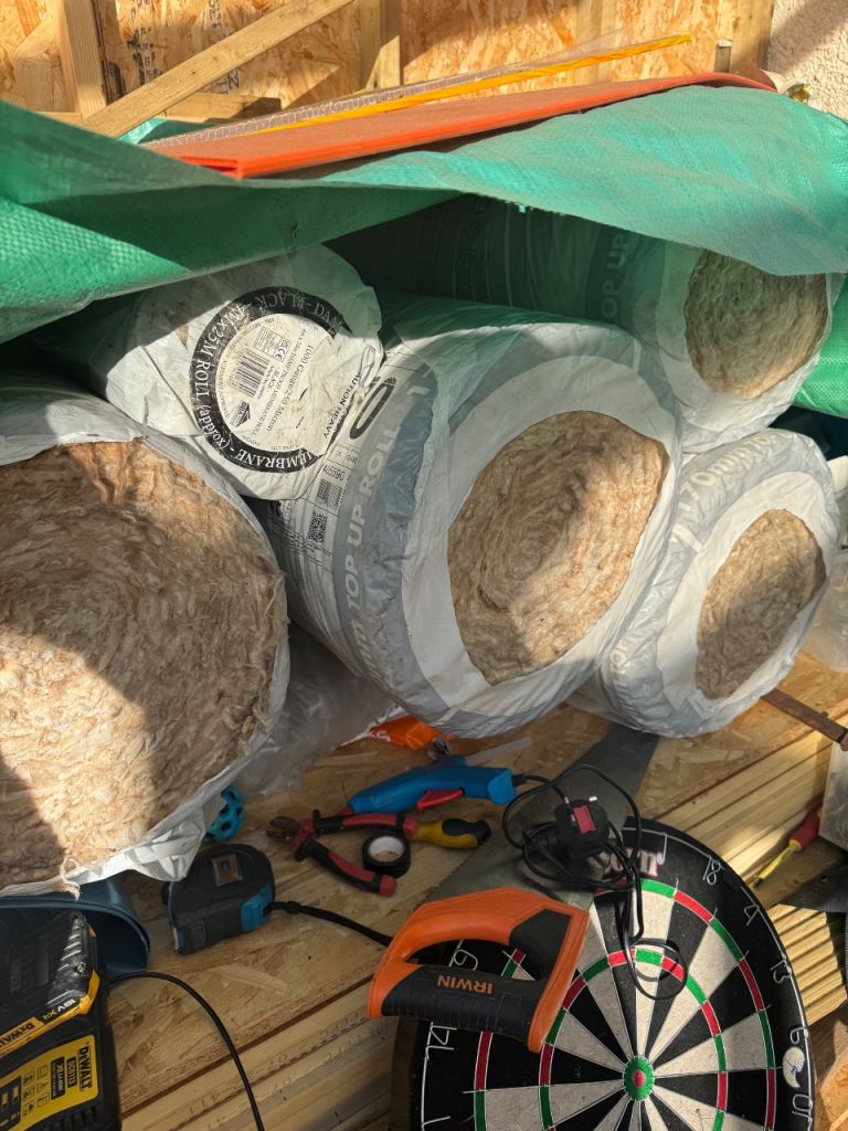 Unused Loft Insulation Rolls – Building Material