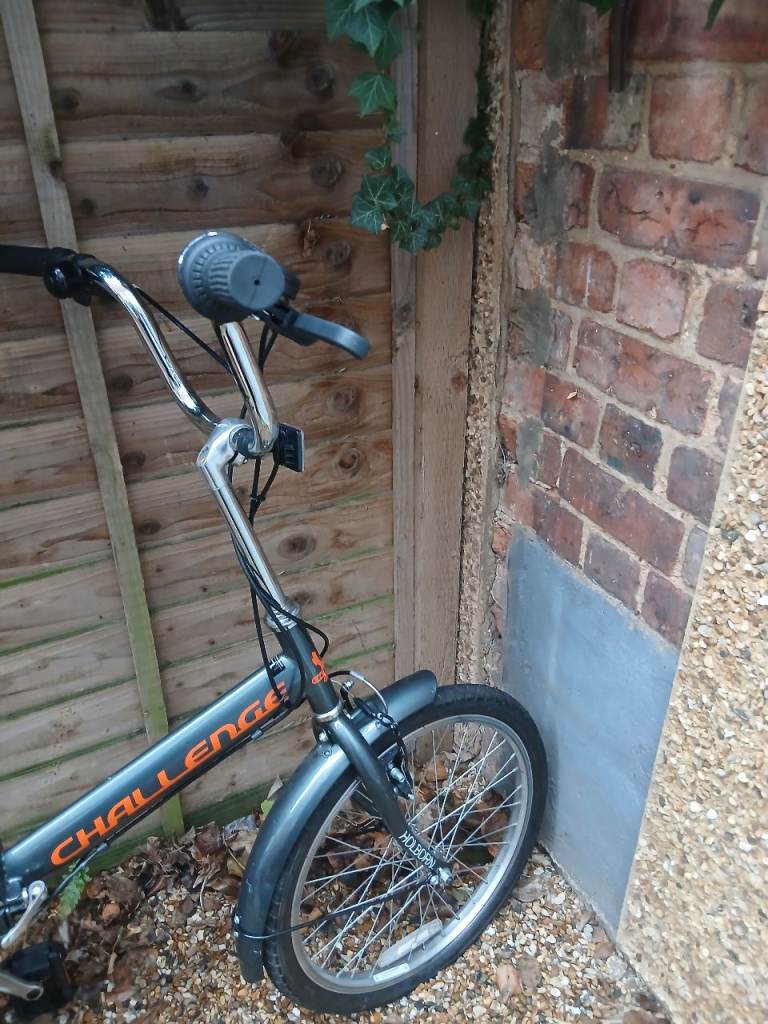 CHALLENGER Folding Bike – Grey, Good Condition