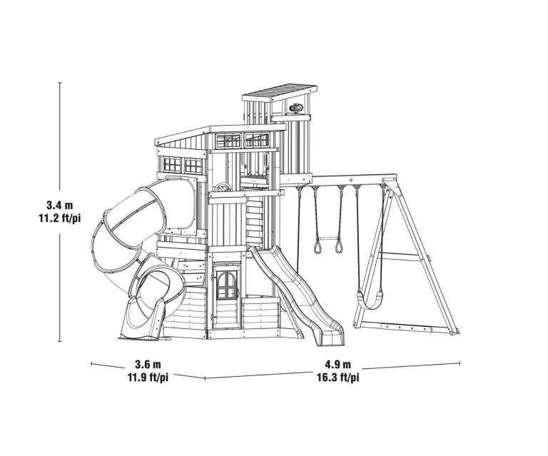 The Skyline Lookout Wooden Climbing Frame