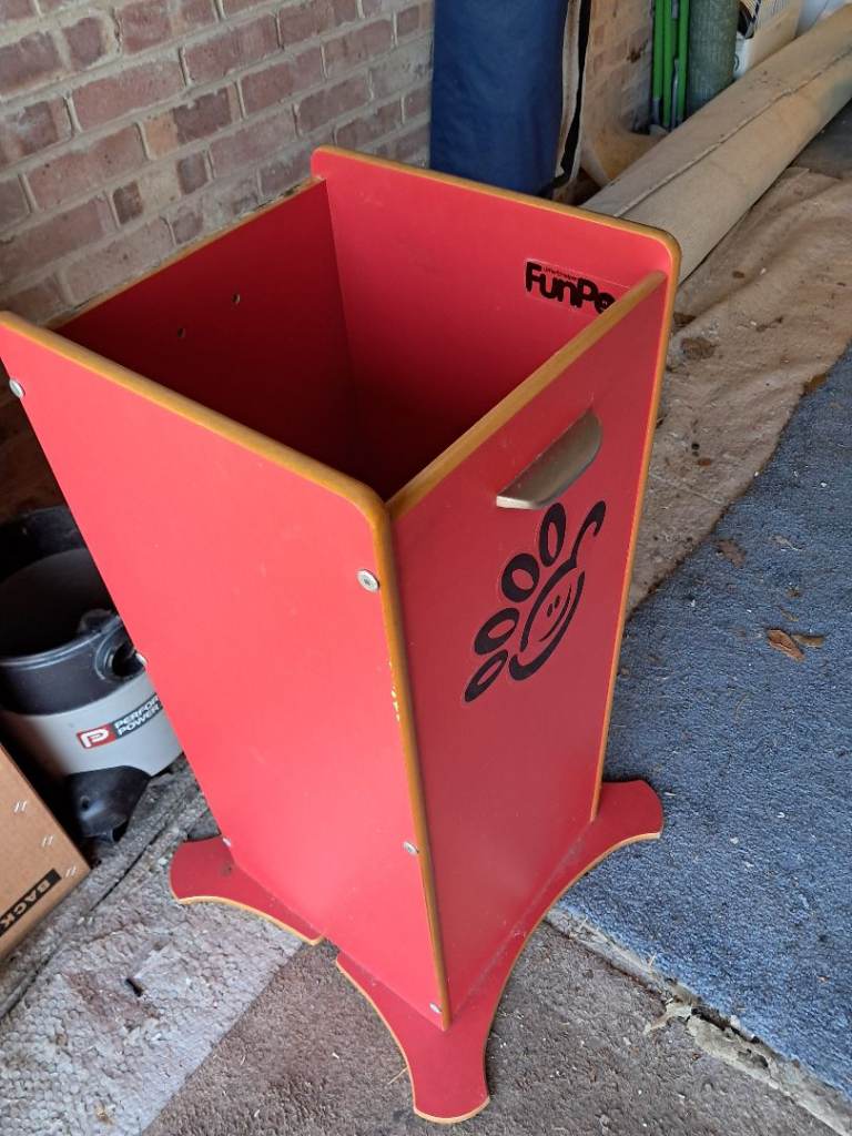 FunPad Red Wooden Learning Tower / Step Stool – Good Condition