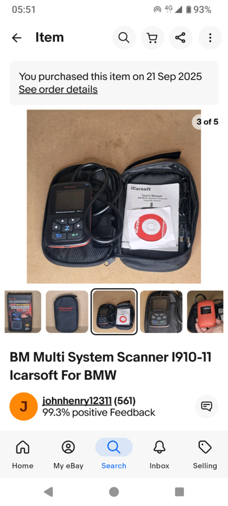icarsoft bmi910-11 obd scanner for bmw