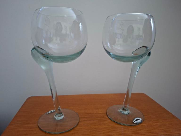 Handmade Wine Glass pair