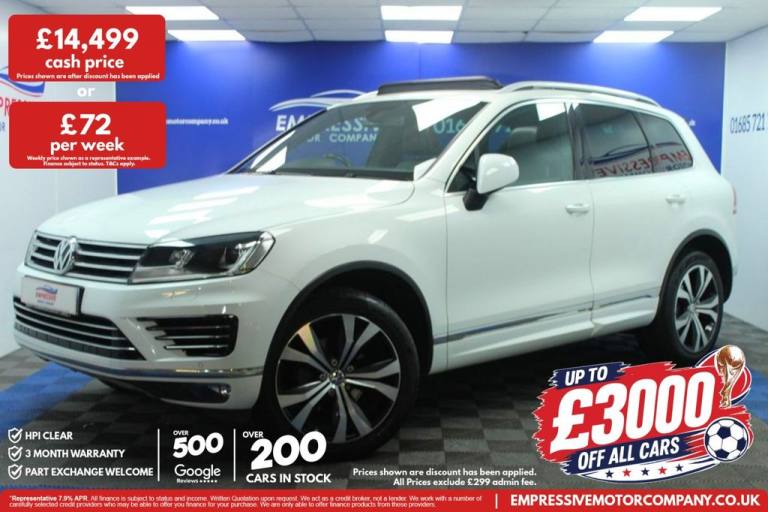 2015 15 VOLKSWAGEN TOUAREG 3.0 TDI V6 BLUEMOTION TECH R-LINE SUV 5DR DIESEL TIPT
