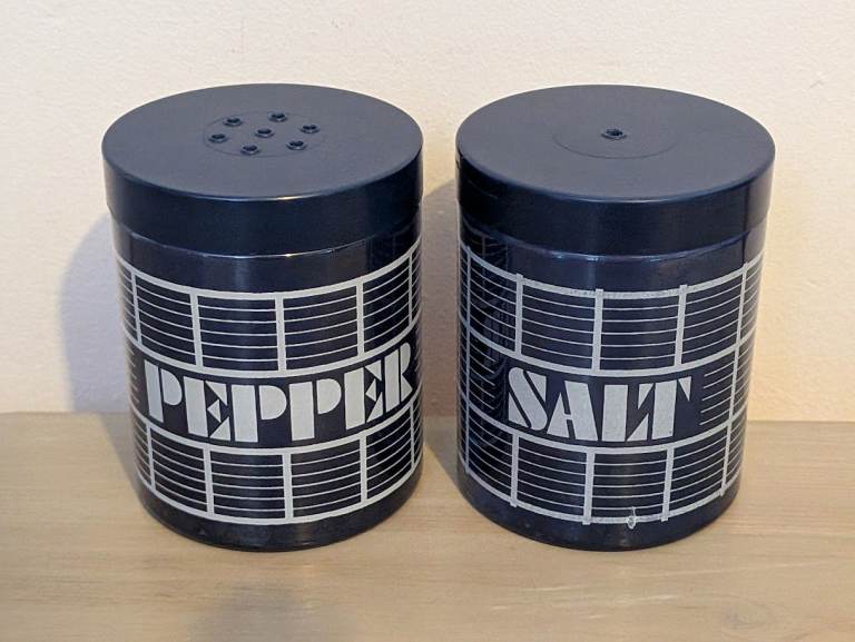 Vintage / Retro 1970s Glass Salt & Pepper Shakers