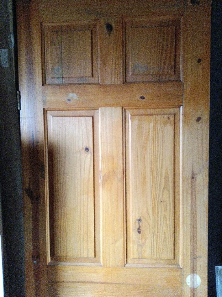 1 Wooden internal six paneled door
