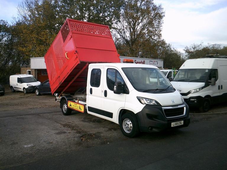 Peugeot Boxer CREW TIPPER,2018,18 REG,WHITE,ONLY 72k,1 OWNER,VERY CLEAN VAN