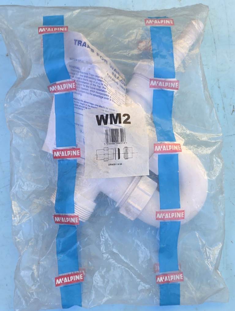 McAlpine WM2 White Water Seal Sink Trap & Nozzle. READ DESCRIPTION PLEASE.
