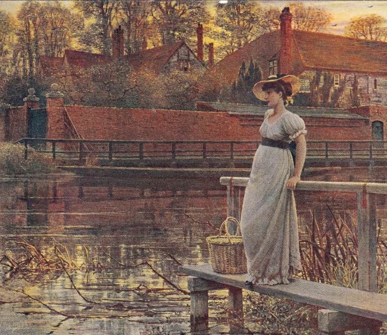 23 Framed Magazine Print Waiting For The Ferry By George Dunlop Leslie