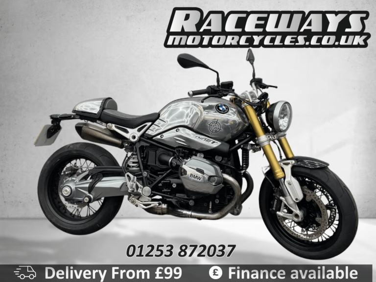 BMW RNINE T SPORT 2017 17 REG, 12,138 MILES, SILVER CHROME AND BLACK 1170CC