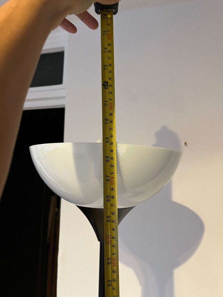 Lamp with white lampshade