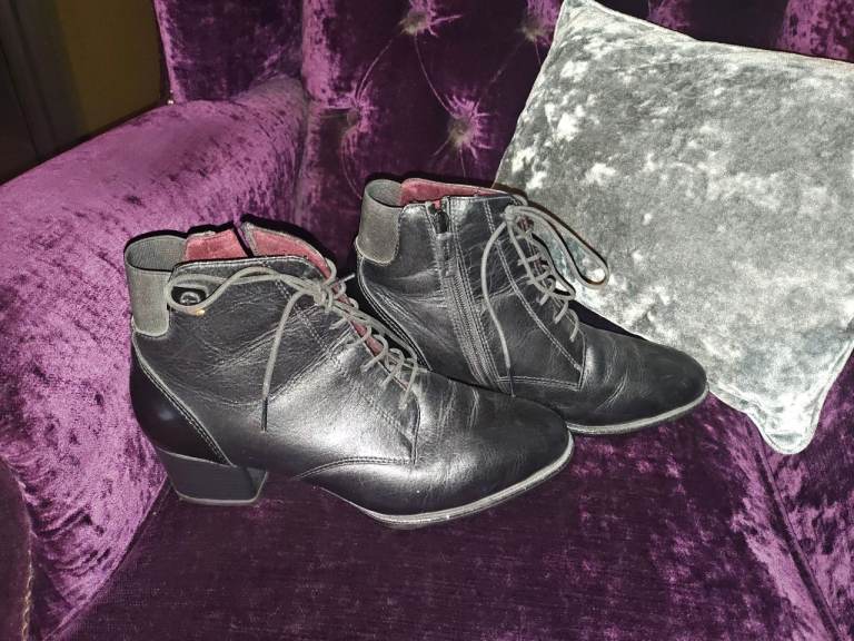 Two Pairs of Stylish vintage style boots and shoes