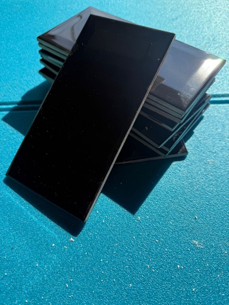 Black Ceramic Tiles - As Good As New