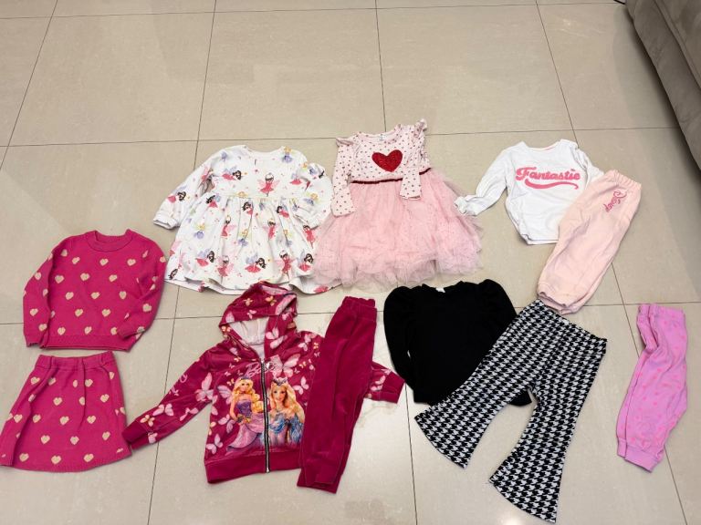 10 x bundle girls clothes 2 - 3 years old barbie sets outfits