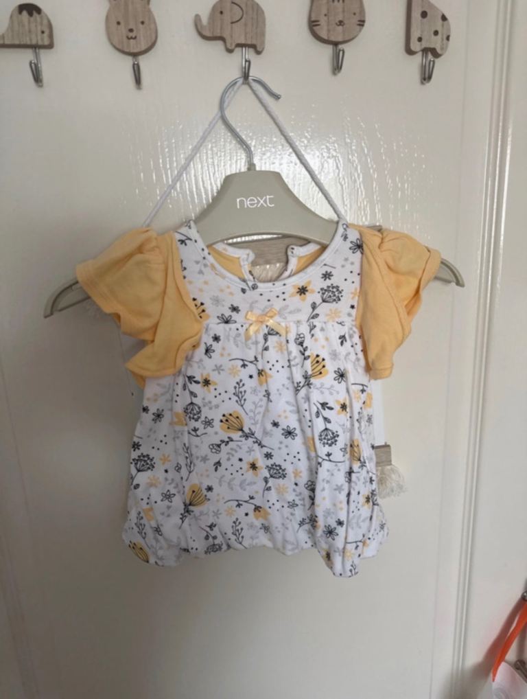 Asda George Girls First Size Yellow Floral Top