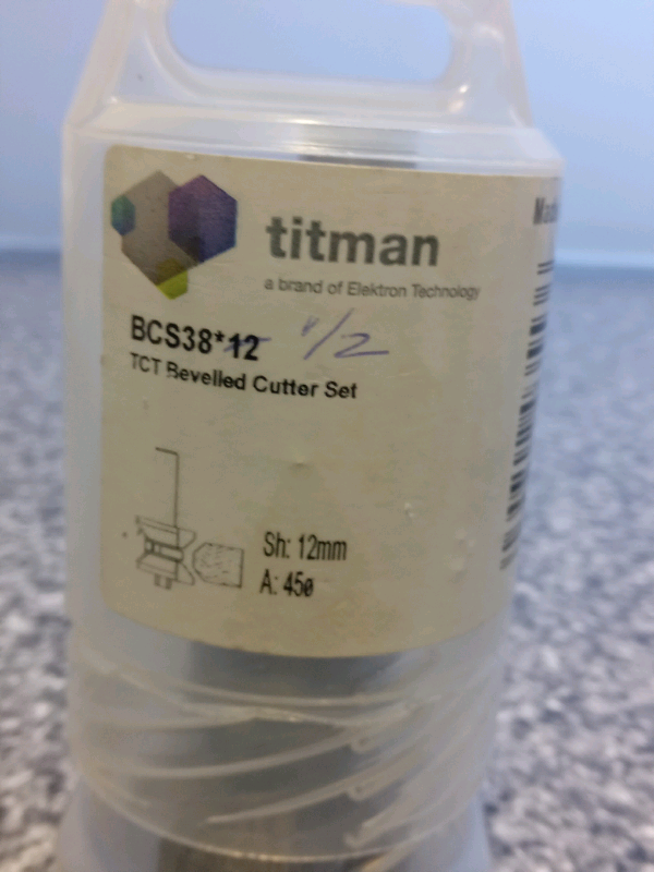 Router Cutter 1/2" Shank Used Double Chamfering Bit