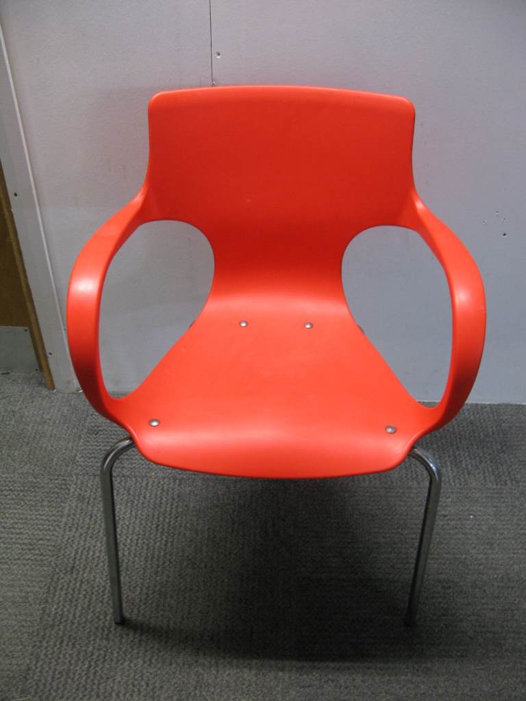 ARMET Sofia plasic chair . Red colour . Made in Italy