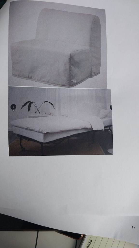 Chair bed ikea with cover