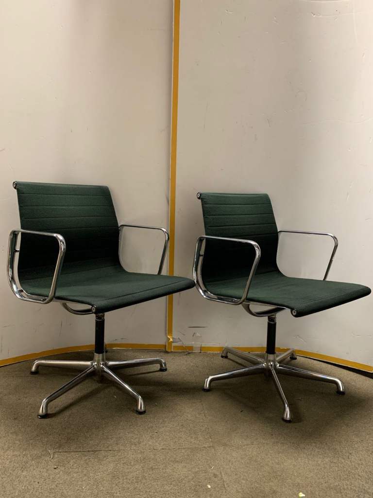 £250 each - Eames ICF Dark Green Fabric Meeting Chair (6 available)