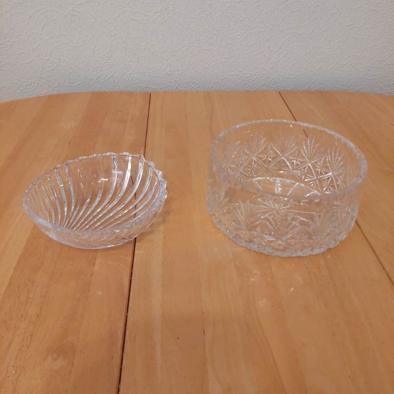Crystal Fruit Bowl and Dish - excellent condition