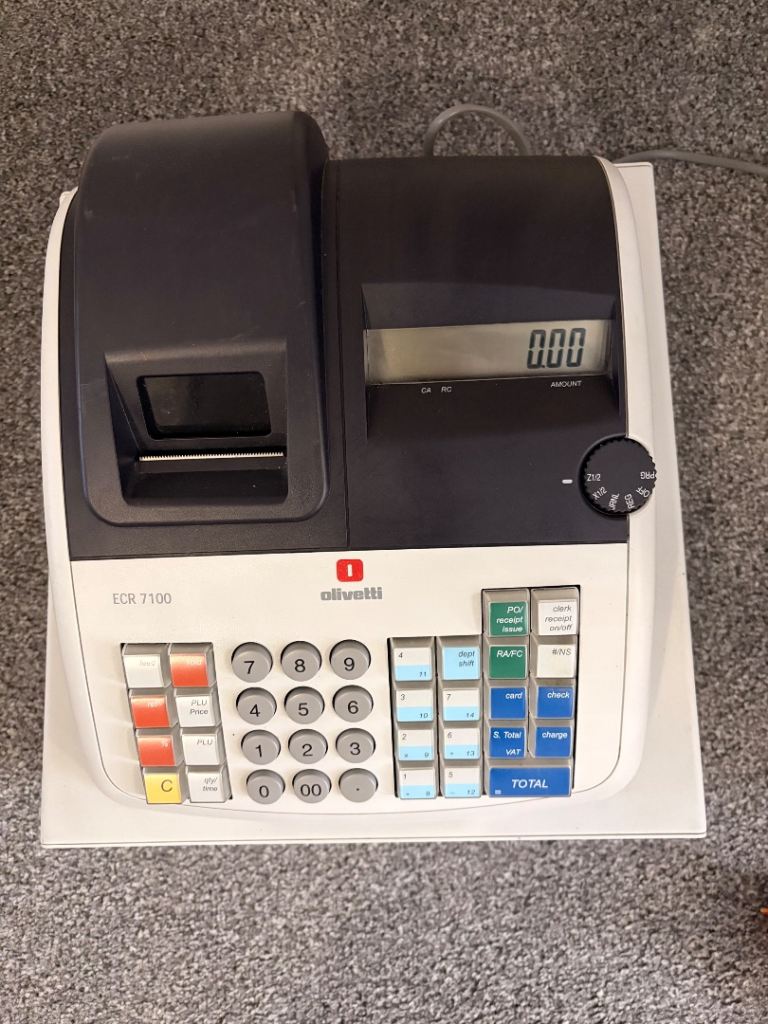 Olivetti ECR 7100 Cash Register with Cash Drawer