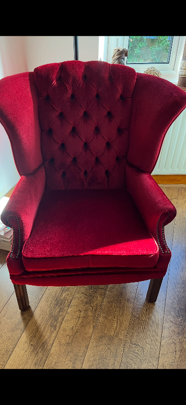 Chesterfield Queen Anne wing chair