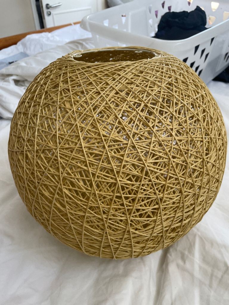 2 x Spherical Woven Lamp Shade – , Good Condition