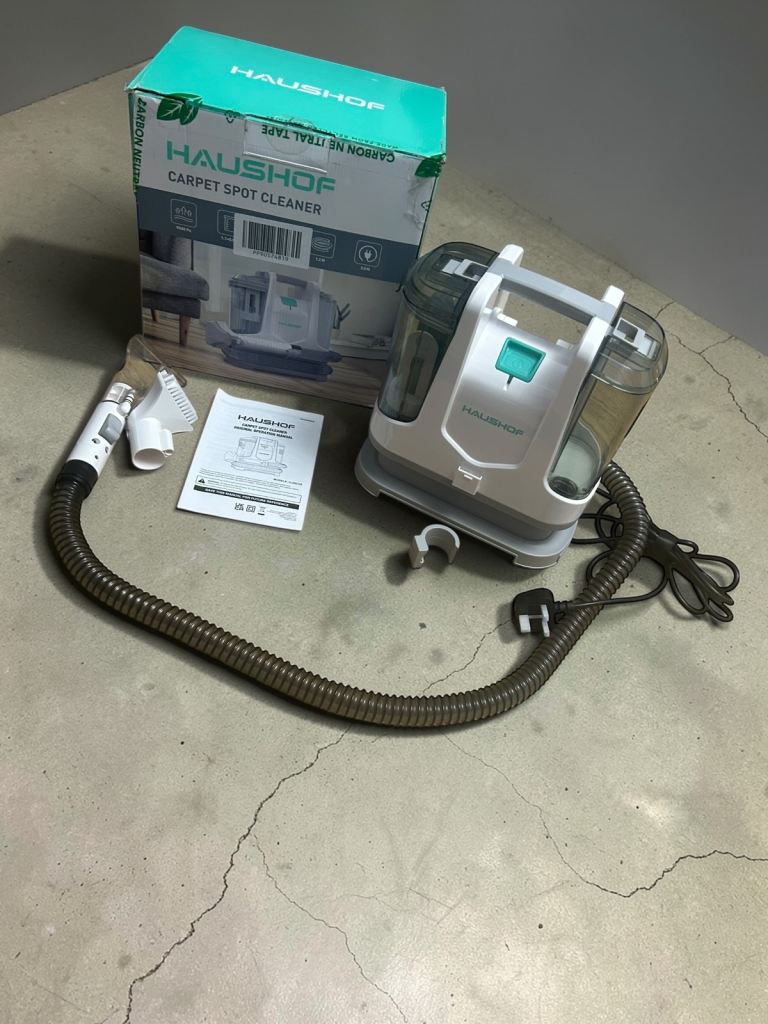 HAUSHOF Portable Carpet Spot Cleaner - 9000Pa Suction - Tested & Boxed